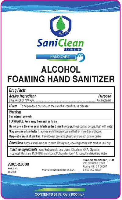 Bag Label (Bio 5076 Flsim.simoniz Fm 70 Alc Sanitizer.1000ml.710f.laa135r.0825)